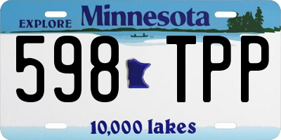 MN license plate 598TPP