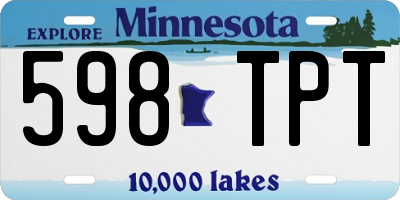 MN license plate 598TPT