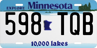 MN license plate 598TQB