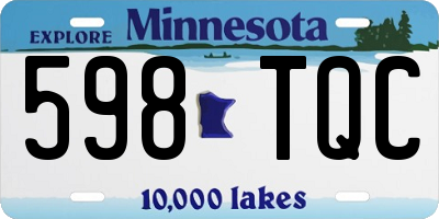 MN license plate 598TQC