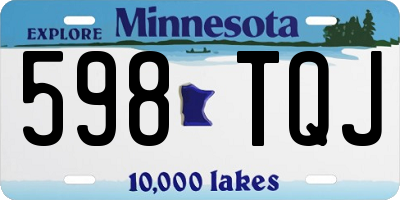 MN license plate 598TQJ
