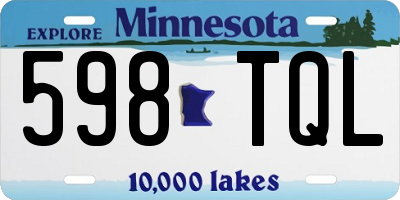 MN license plate 598TQL