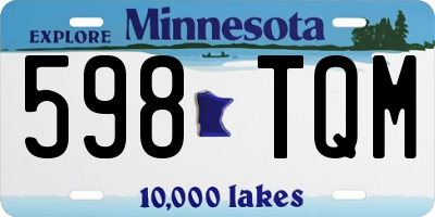 MN license plate 598TQM