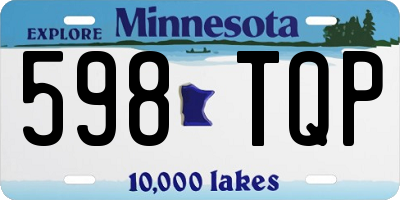 MN license plate 598TQP