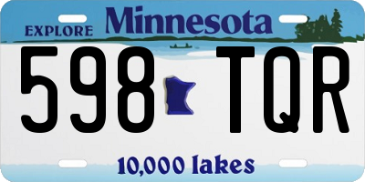 MN license plate 598TQR
