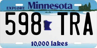 MN license plate 598TRA