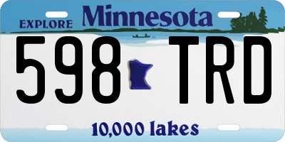 MN license plate 598TRD
