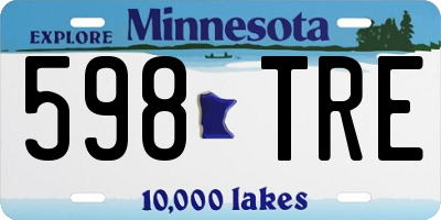 MN license plate 598TRE