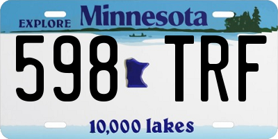 MN license plate 598TRF