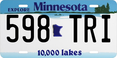 MN license plate 598TRI