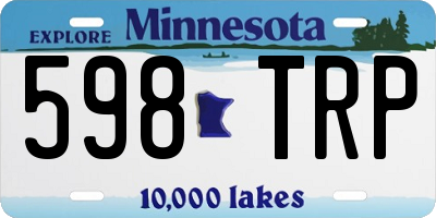 MN license plate 598TRP