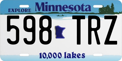 MN license plate 598TRZ