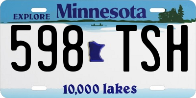 MN license plate 598TSH
