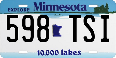 MN license plate 598TSI