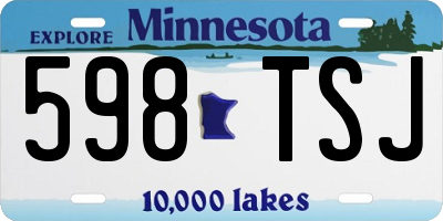 MN license plate 598TSJ