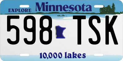 MN license plate 598TSK