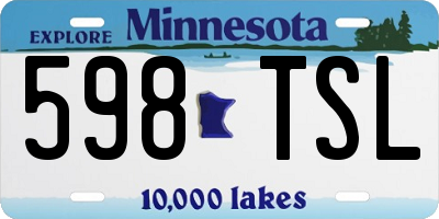 MN license plate 598TSL