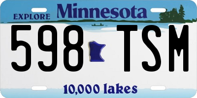 MN license plate 598TSM