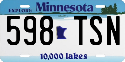 MN license plate 598TSN