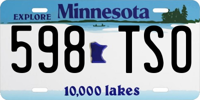 MN license plate 598TSO