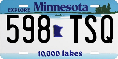 MN license plate 598TSQ