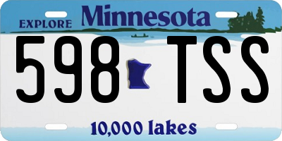 MN license plate 598TSS