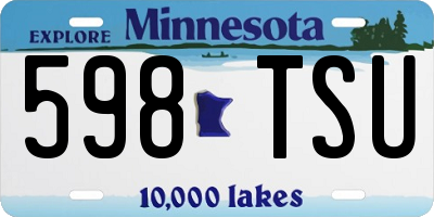 MN license plate 598TSU