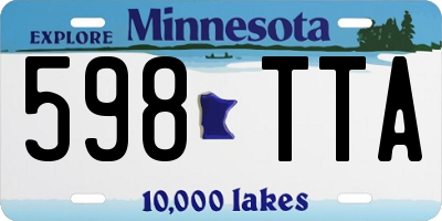 MN license plate 598TTA