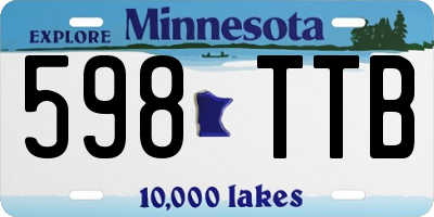 MN license plate 598TTB