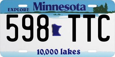 MN license plate 598TTC