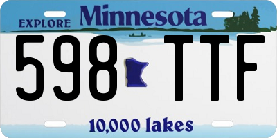 MN license plate 598TTF