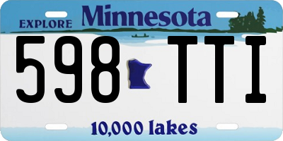 MN license plate 598TTI