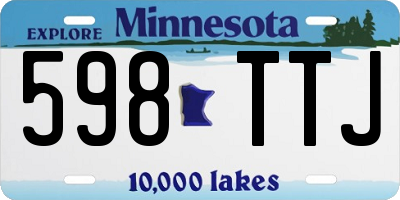 MN license plate 598TTJ
