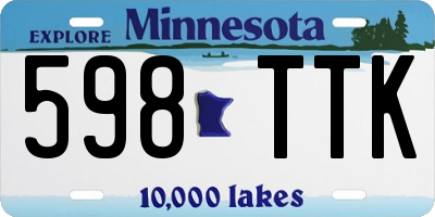 MN license plate 598TTK