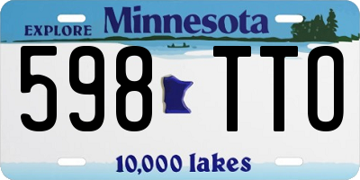 MN license plate 598TTO