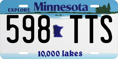 MN license plate 598TTS