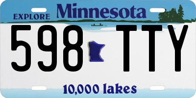 MN license plate 598TTY