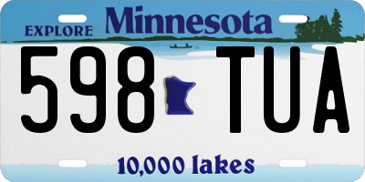 MN license plate 598TUA