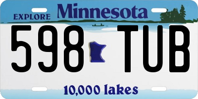 MN license plate 598TUB