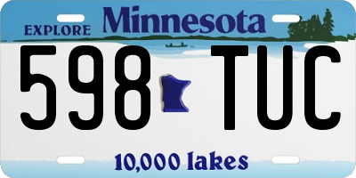 MN license plate 598TUC