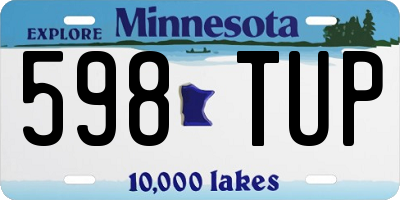 MN license plate 598TUP