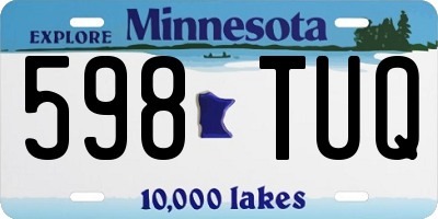 MN license plate 598TUQ