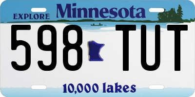 MN license plate 598TUT