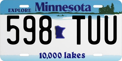 MN license plate 598TUU
