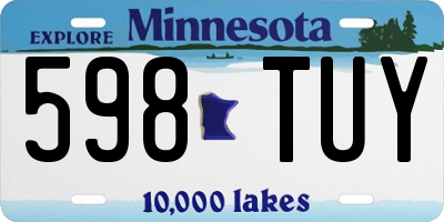 MN license plate 598TUY