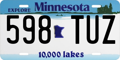 MN license plate 598TUZ