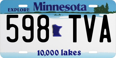 MN license plate 598TVA