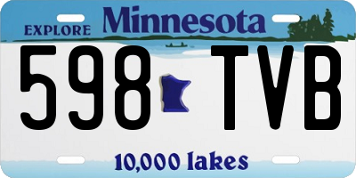 MN license plate 598TVB