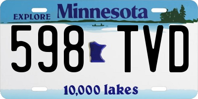 MN license plate 598TVD