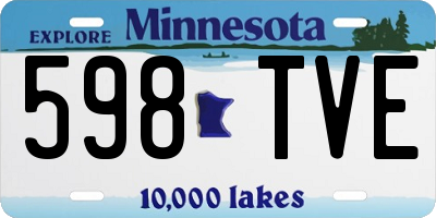 MN license plate 598TVE
